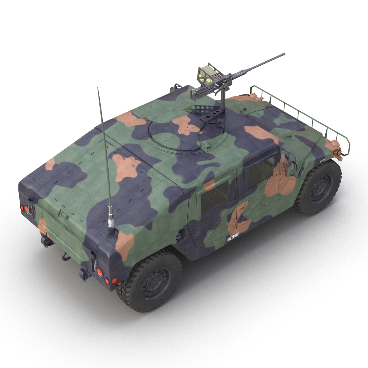 High Mobility Multipurpose Wheeled Vehicle Humvee Camo 3D model