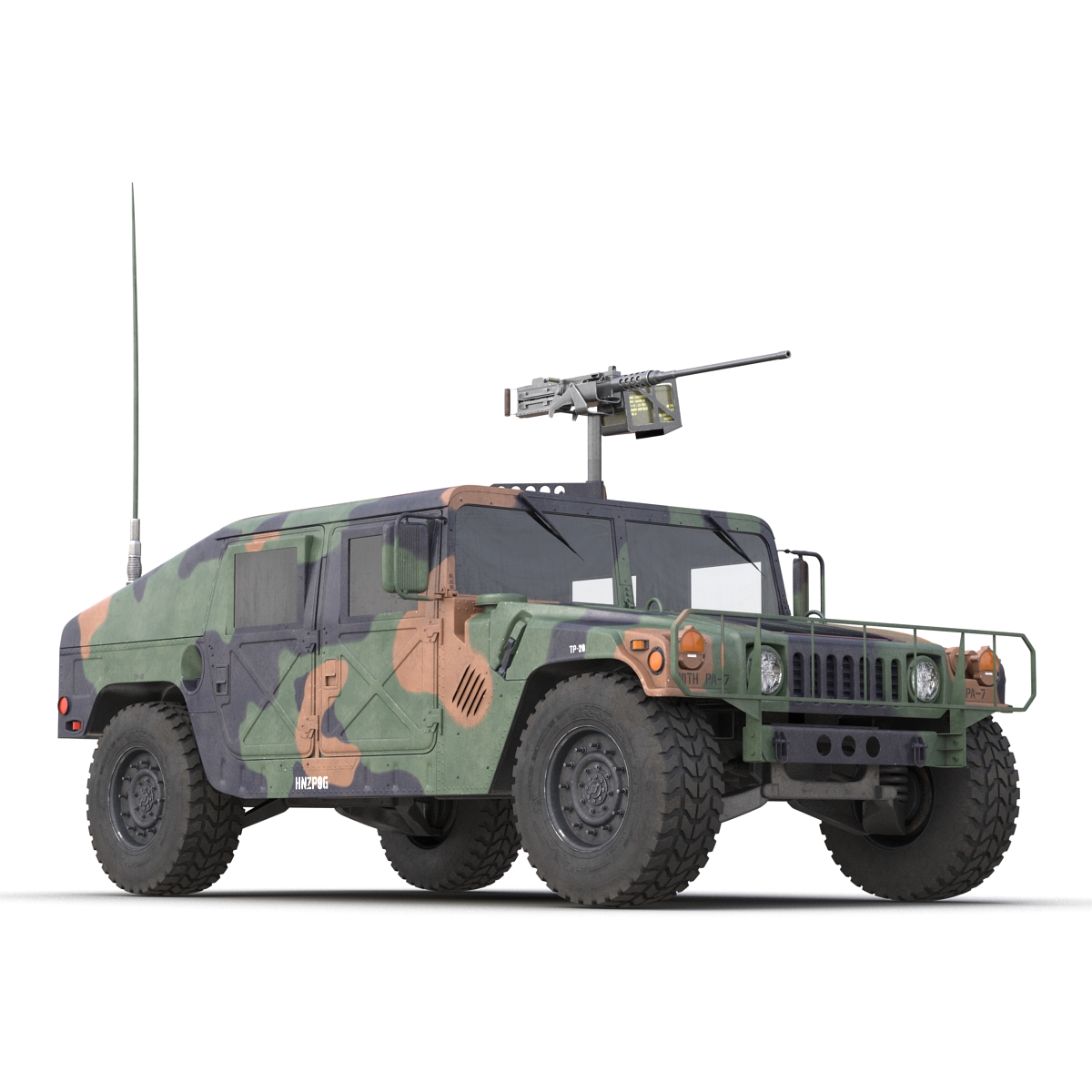 High Mobility Multipurpose Wheeled Vehicle Humvee Camo 3D model