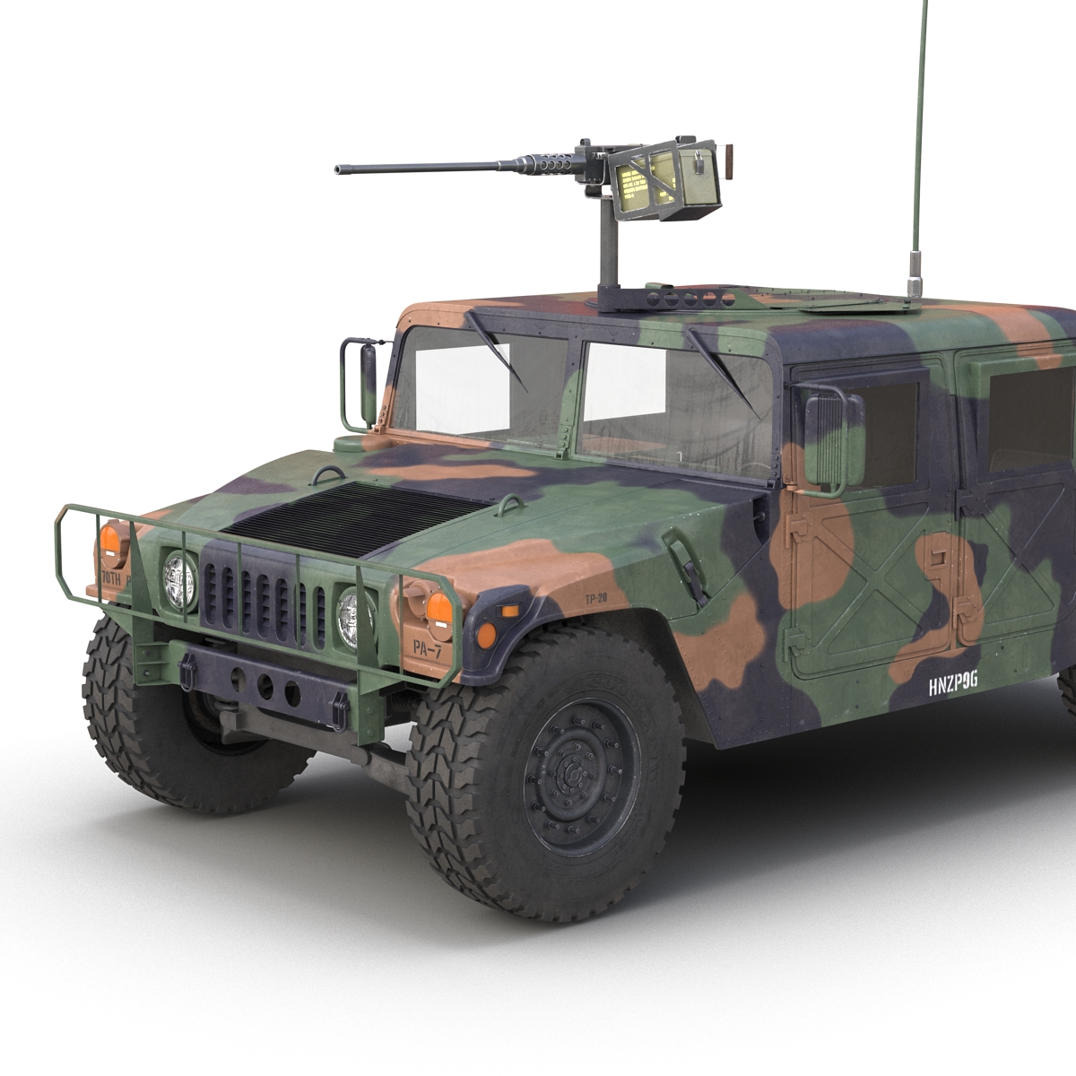 High Mobility Multipurpose Wheeled Vehicle Humvee Camo 3D model