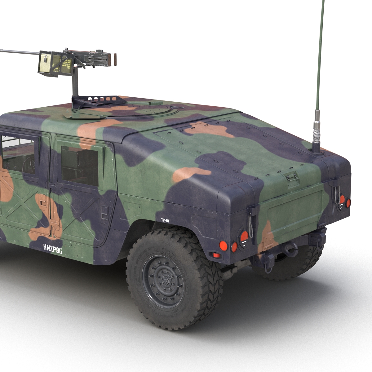 High Mobility Multipurpose Wheeled Vehicle Humvee Camo 3D model