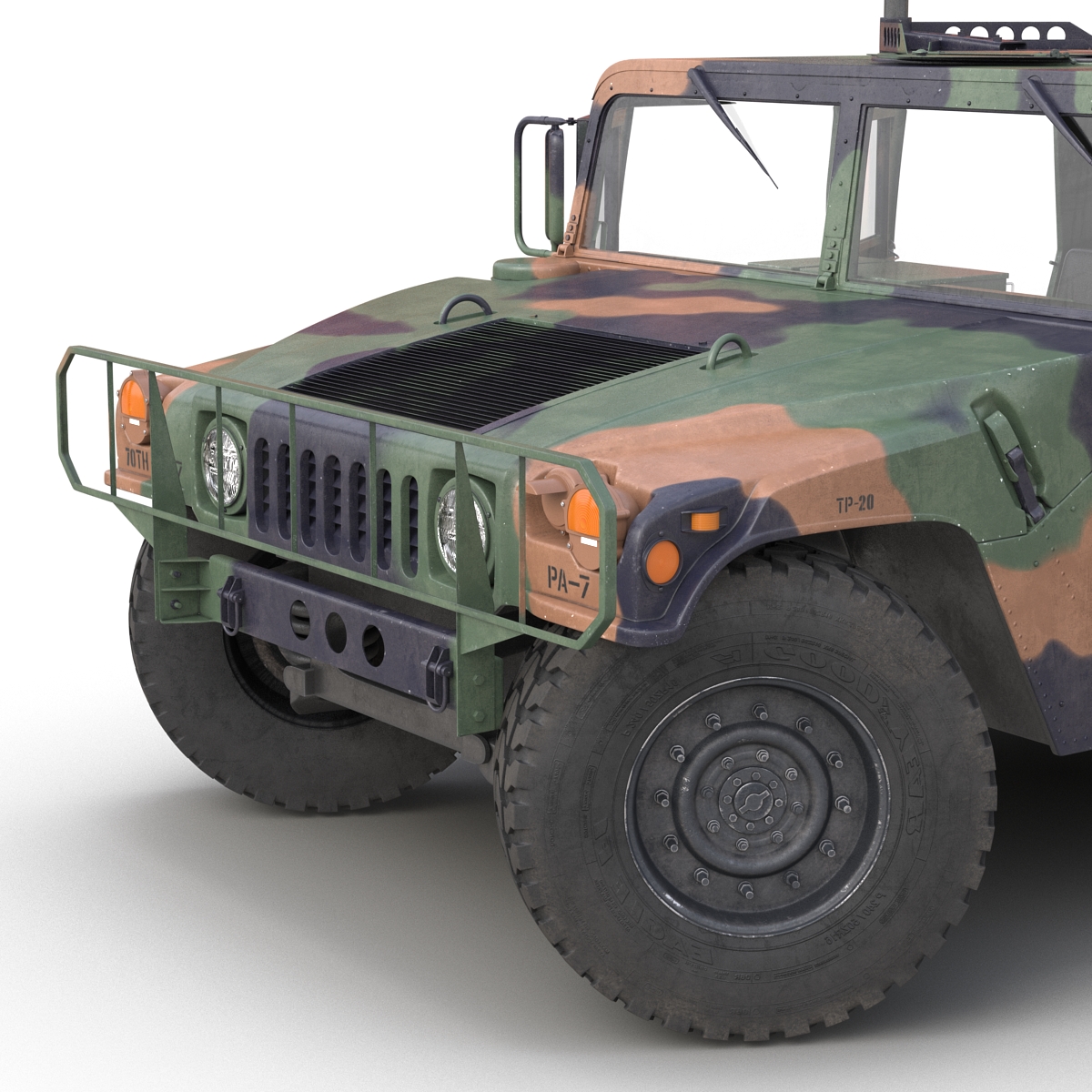 High Mobility Multipurpose Wheeled Vehicle Humvee Camo 3D model