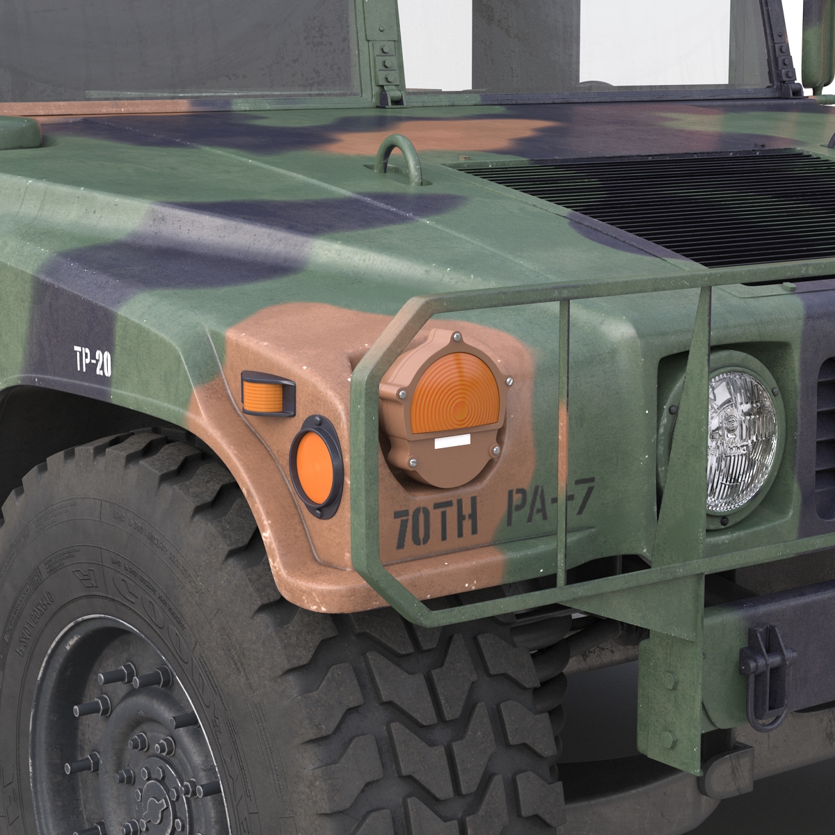 High Mobility Multipurpose Wheeled Vehicle Humvee Camo 3D model