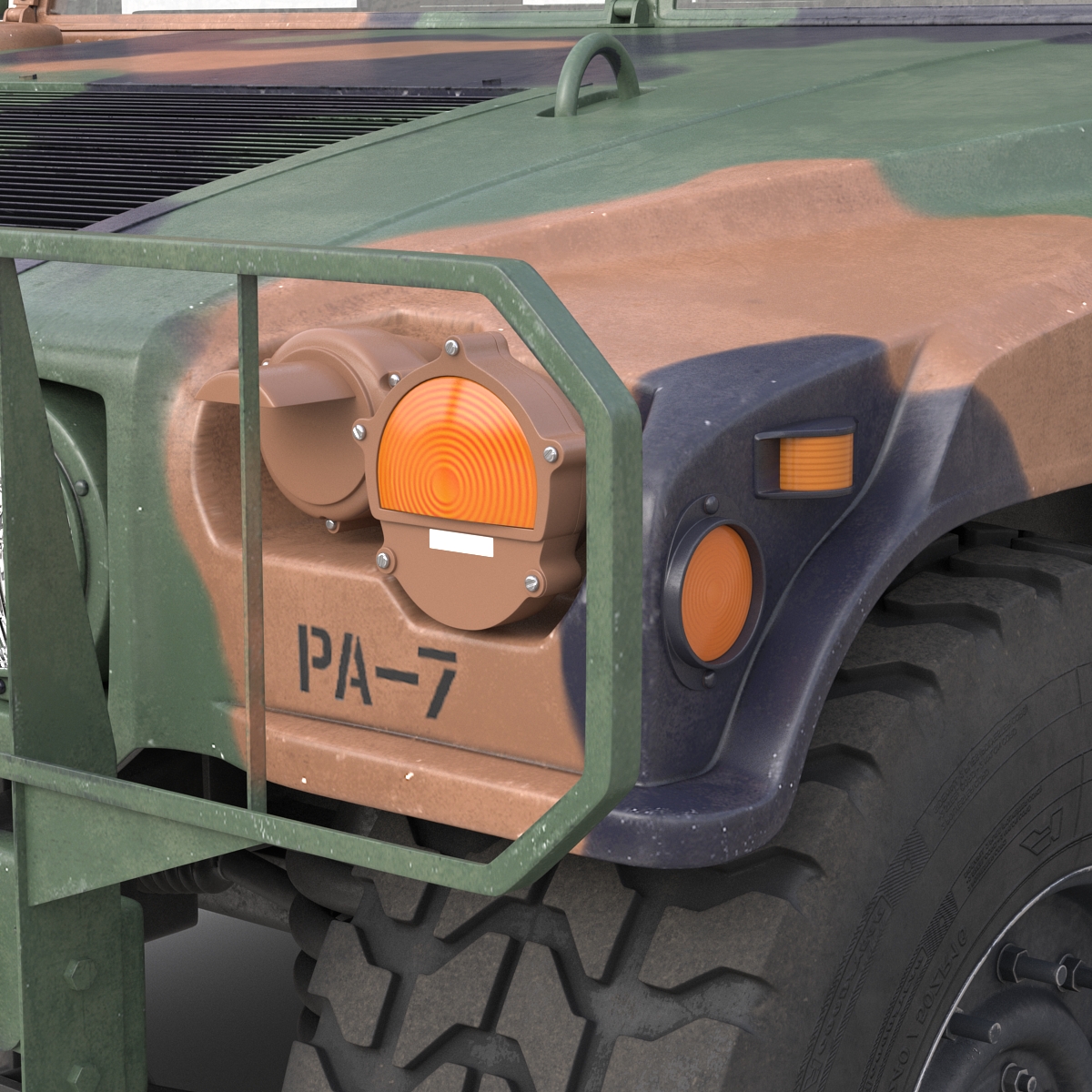 High Mobility Multipurpose Wheeled Vehicle Humvee Camo 3D model