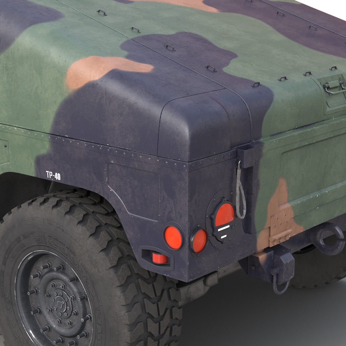 High Mobility Multipurpose Wheeled Vehicle Humvee Camo 3D model