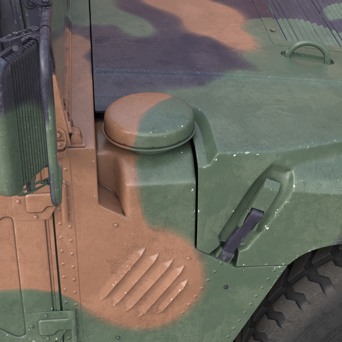 High Mobility Multipurpose Wheeled Vehicle Humvee Camo 3D model