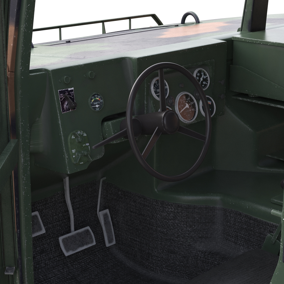 High Mobility Multipurpose Wheeled Vehicle Humvee Camo 3D model