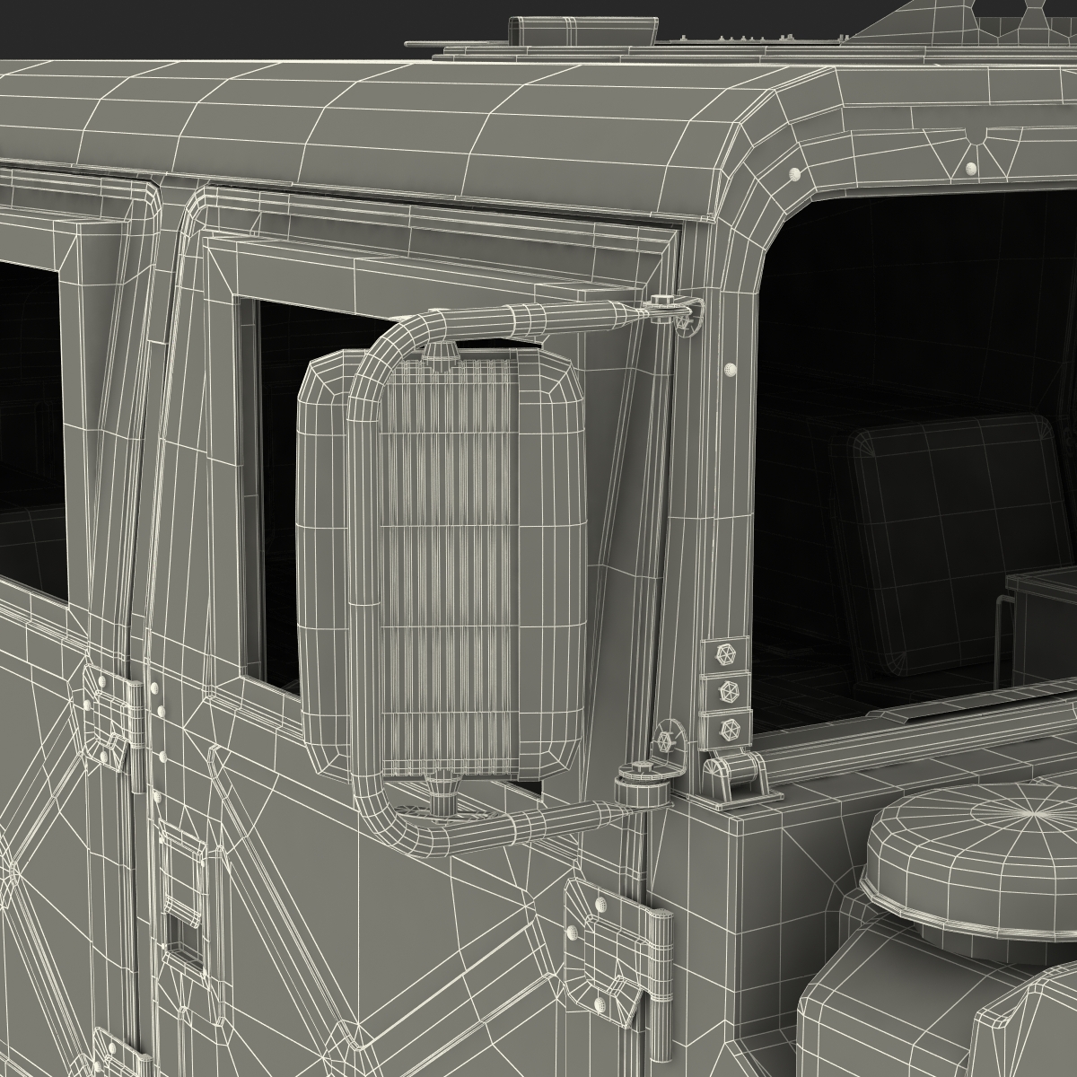 High Mobility Multipurpose Wheeled Vehicle Humvee Camo 3D model