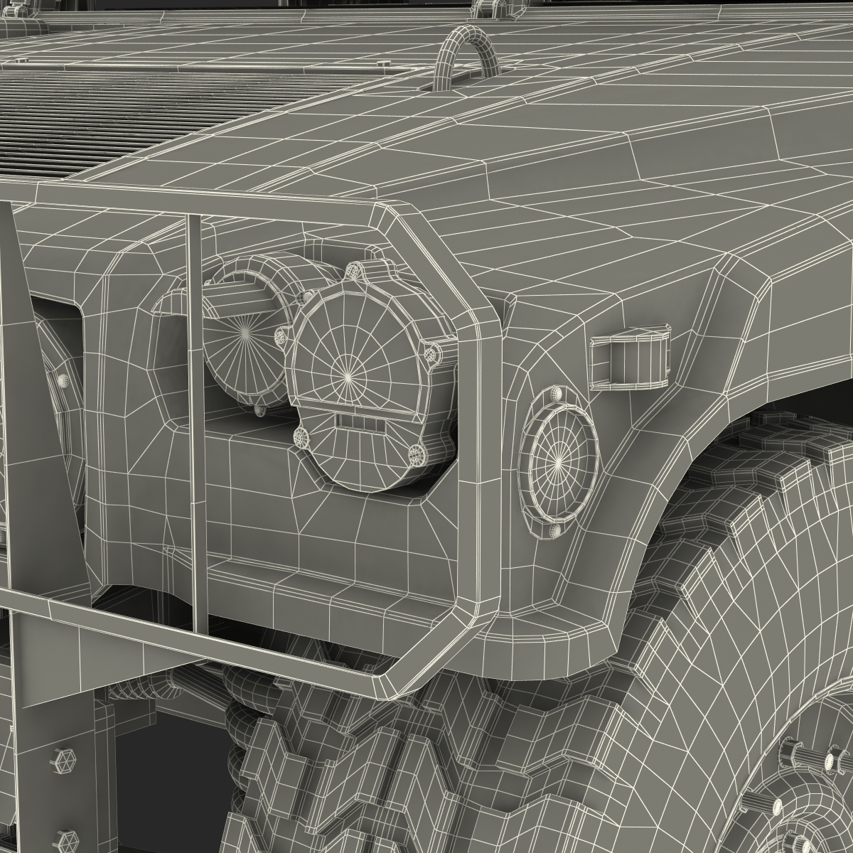 High Mobility Multipurpose Wheeled Vehicle Humvee Camo 3D model