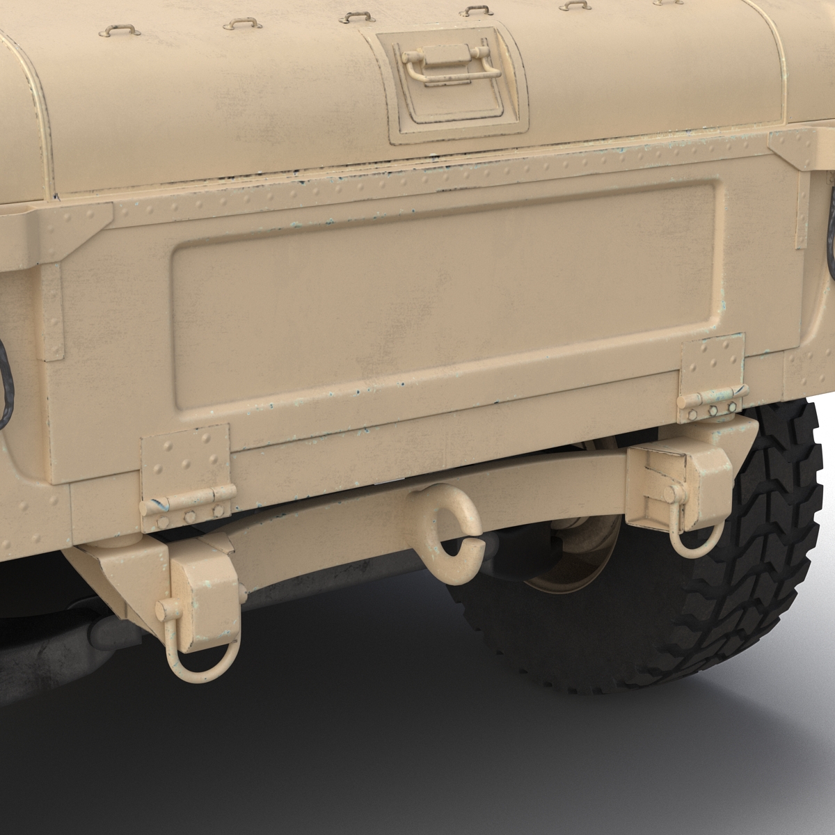 3D High Mobility Multipurpose Wheeled Vehicle Humvee Desert