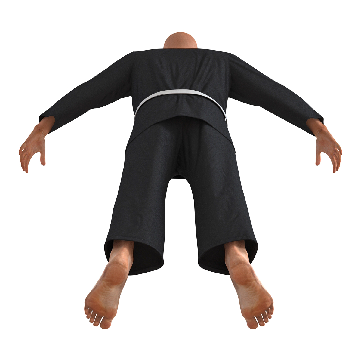 3D model Karate Fighter Black Suit