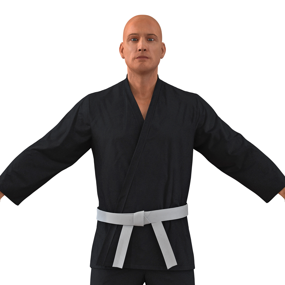 3D model Karate Fighter Black Suit