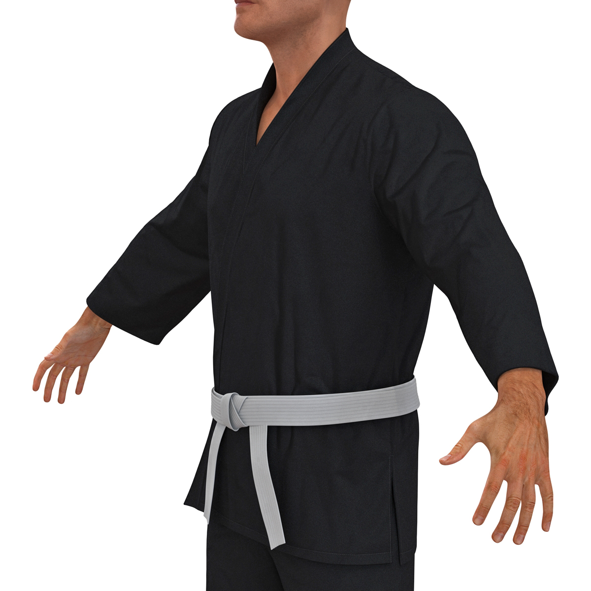 3D model Karate Fighter Black Suit