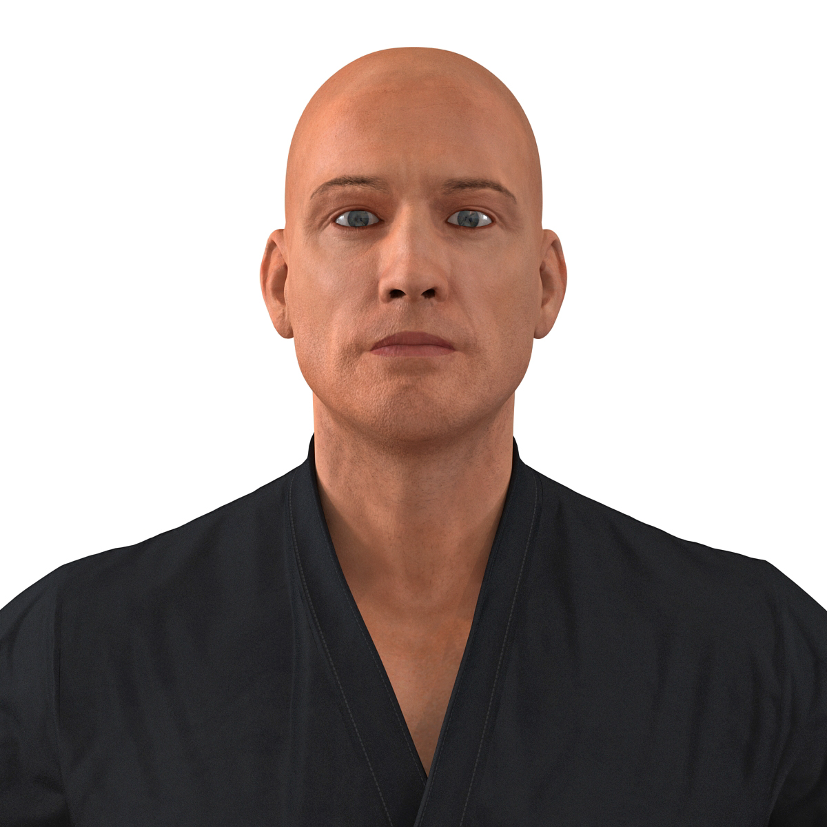 3D model Karate Fighter Black Suit