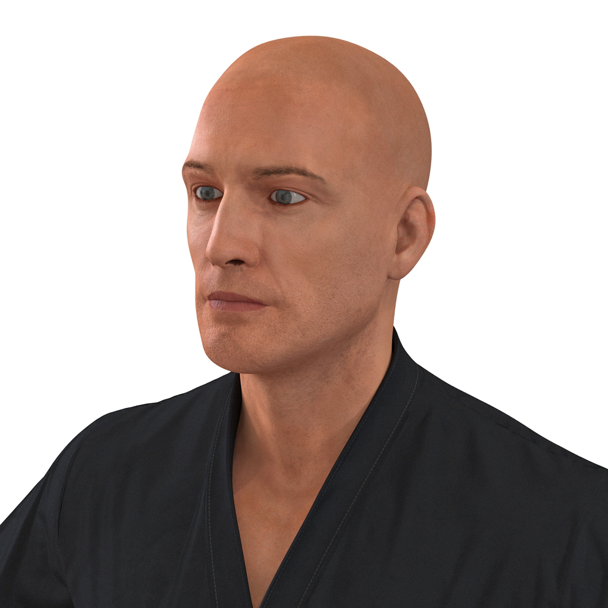 3D model Karate Fighter Black Suit