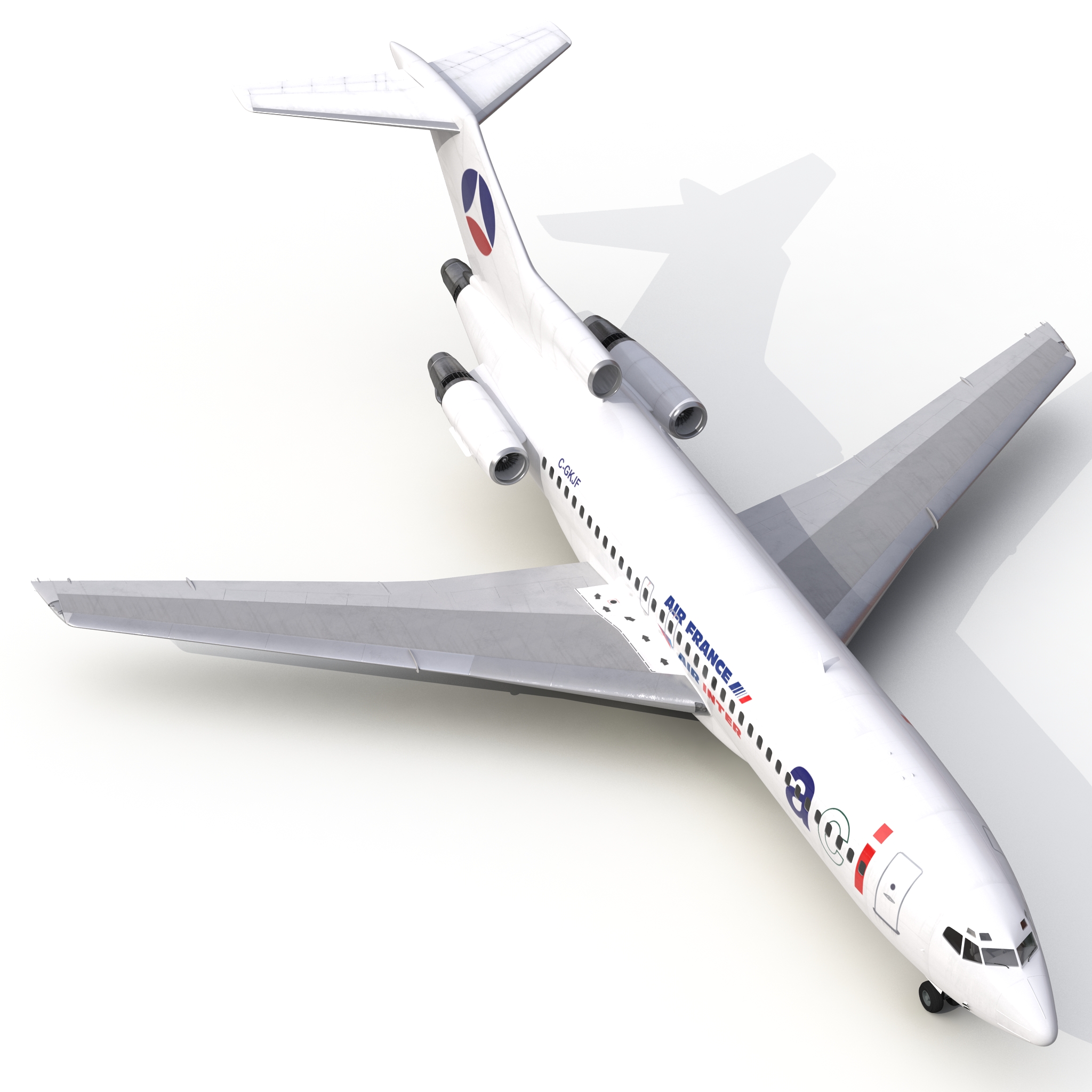 3D model Boeing 727 100 Air France