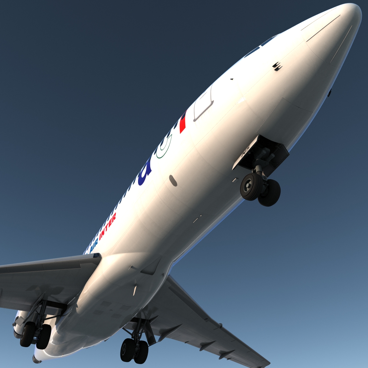 3D model Boeing 727 100 Air France