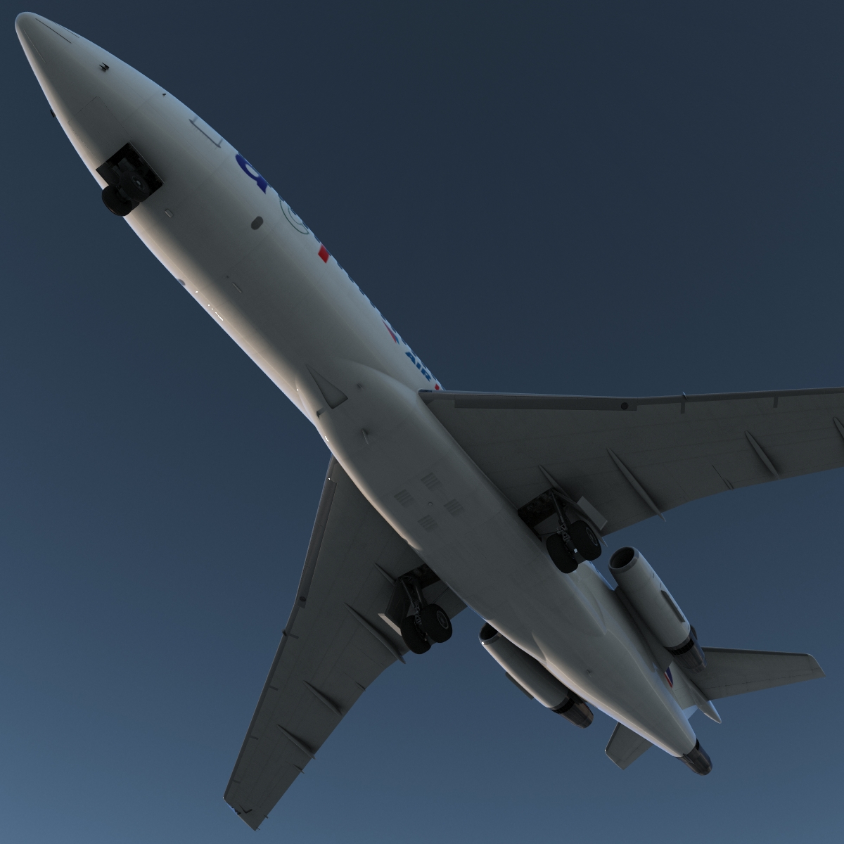 3D model Boeing 727 100 Air France