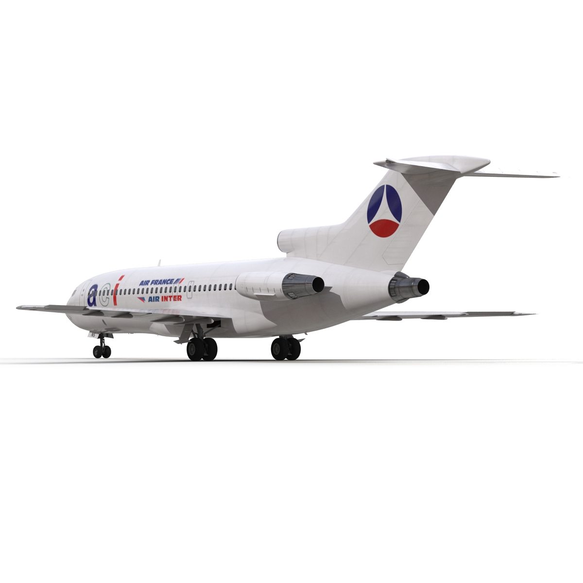 3D model Boeing 727 100 Air France