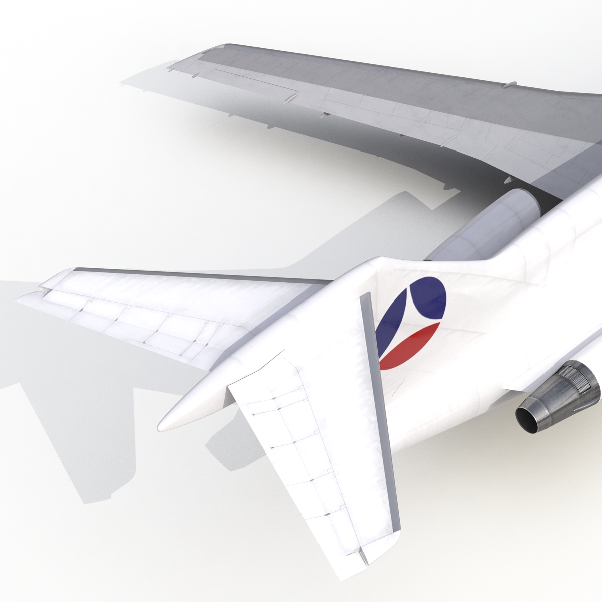 3D model Boeing 727 100 Air France