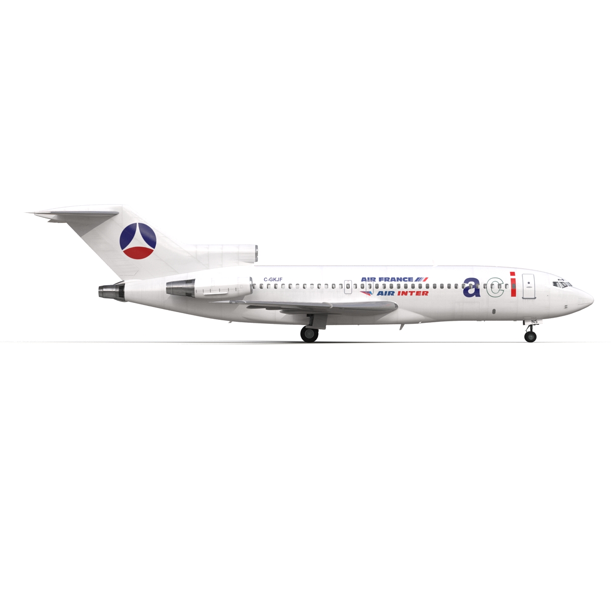 3D model Boeing 727 100 Air France