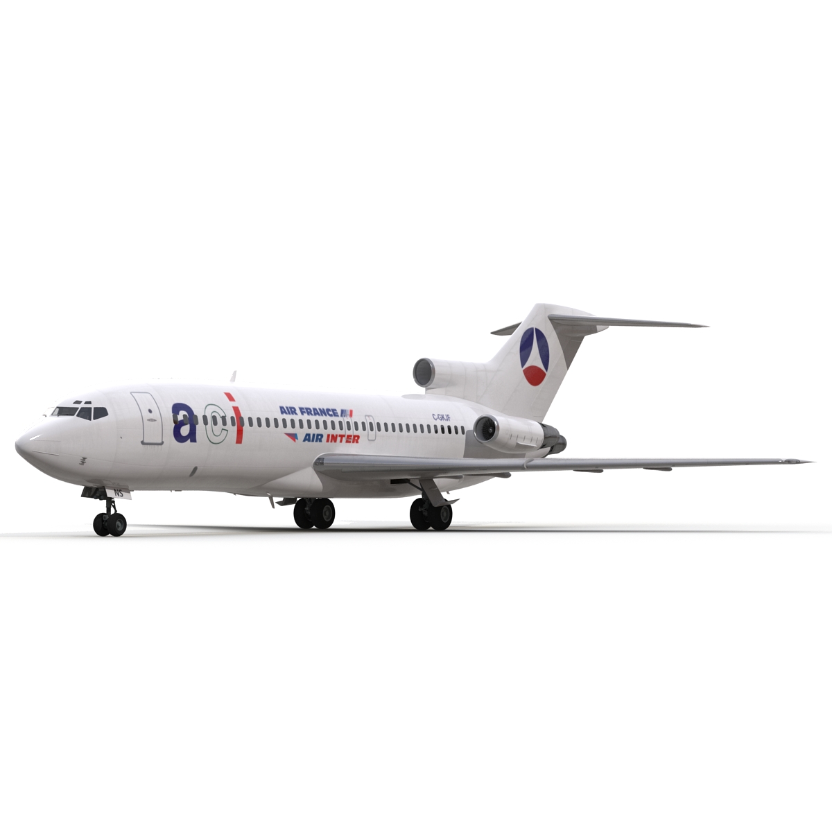 3D model Boeing 727 100 Air France