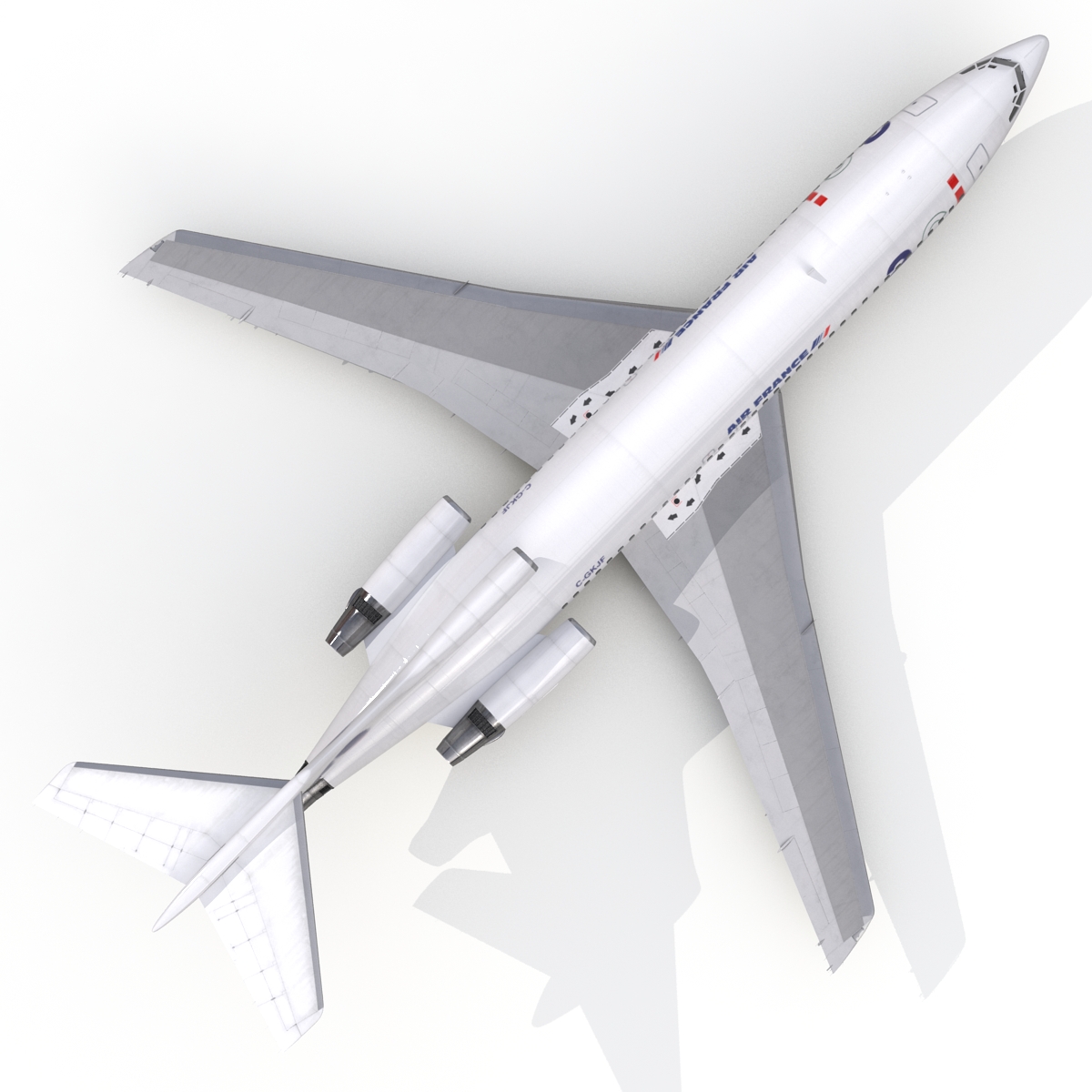 3D model Boeing 727 100 Air France