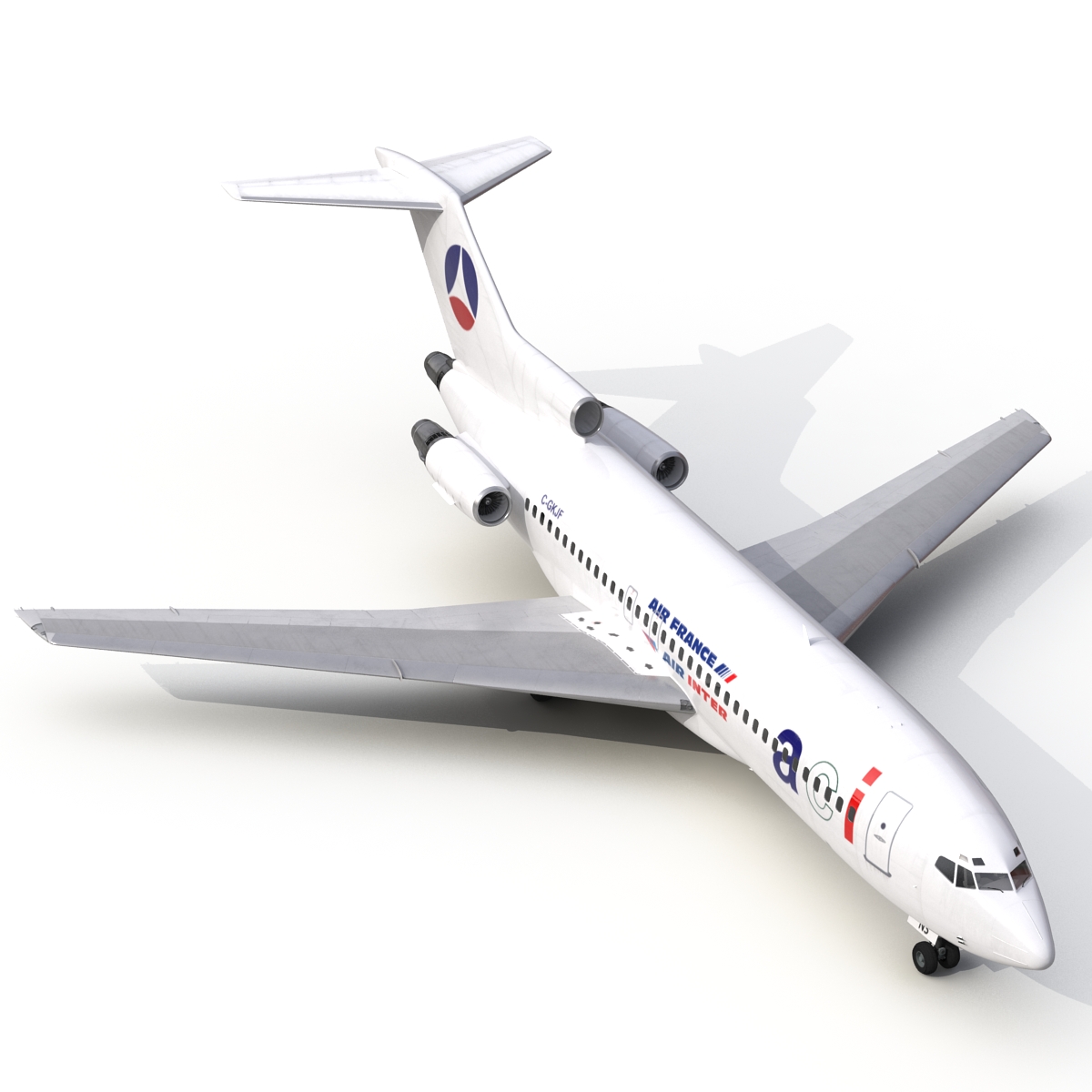 3D model Boeing 727 100 Air France