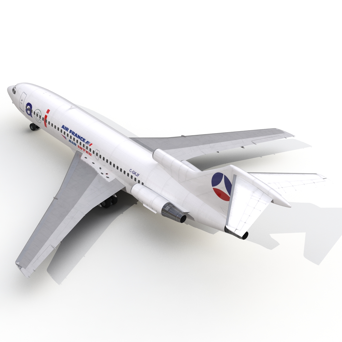 3D model Boeing 727 100 Air France