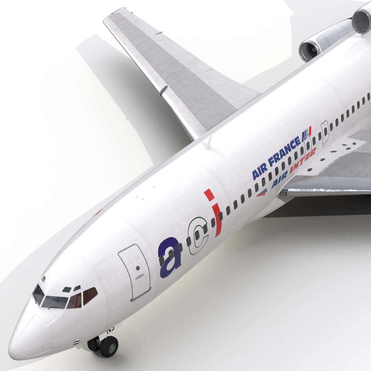 3D model Boeing 727 100 Air France