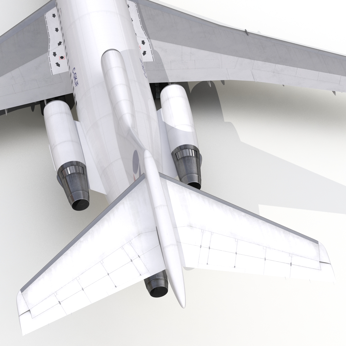 3D model Boeing 727 100 Air France