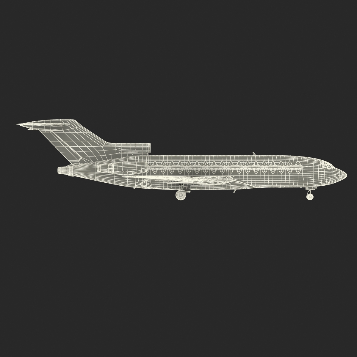 3D model Boeing 727 100 Air France