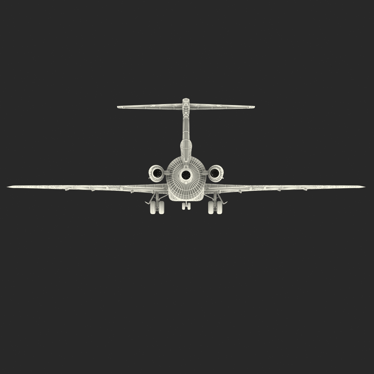 3D model Boeing 727 100 Air France