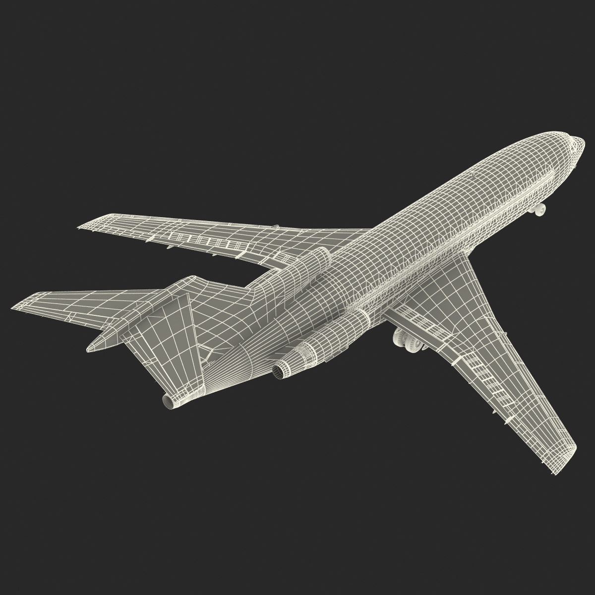 3D model Boeing 727 100 Air France