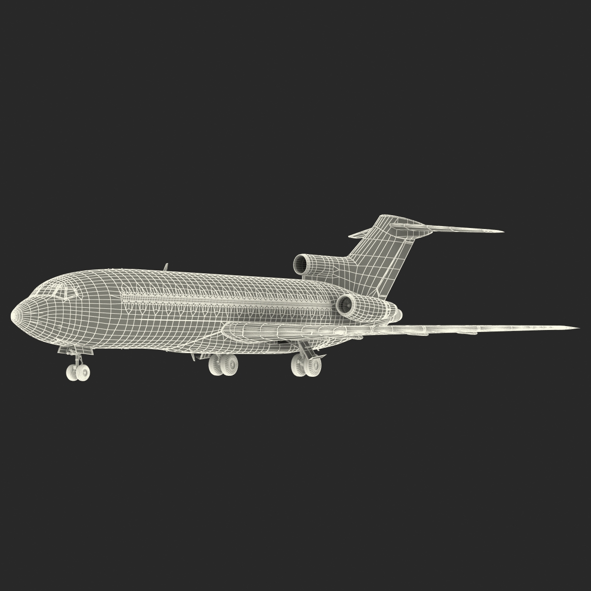 3D model Boeing 727 100 Air France