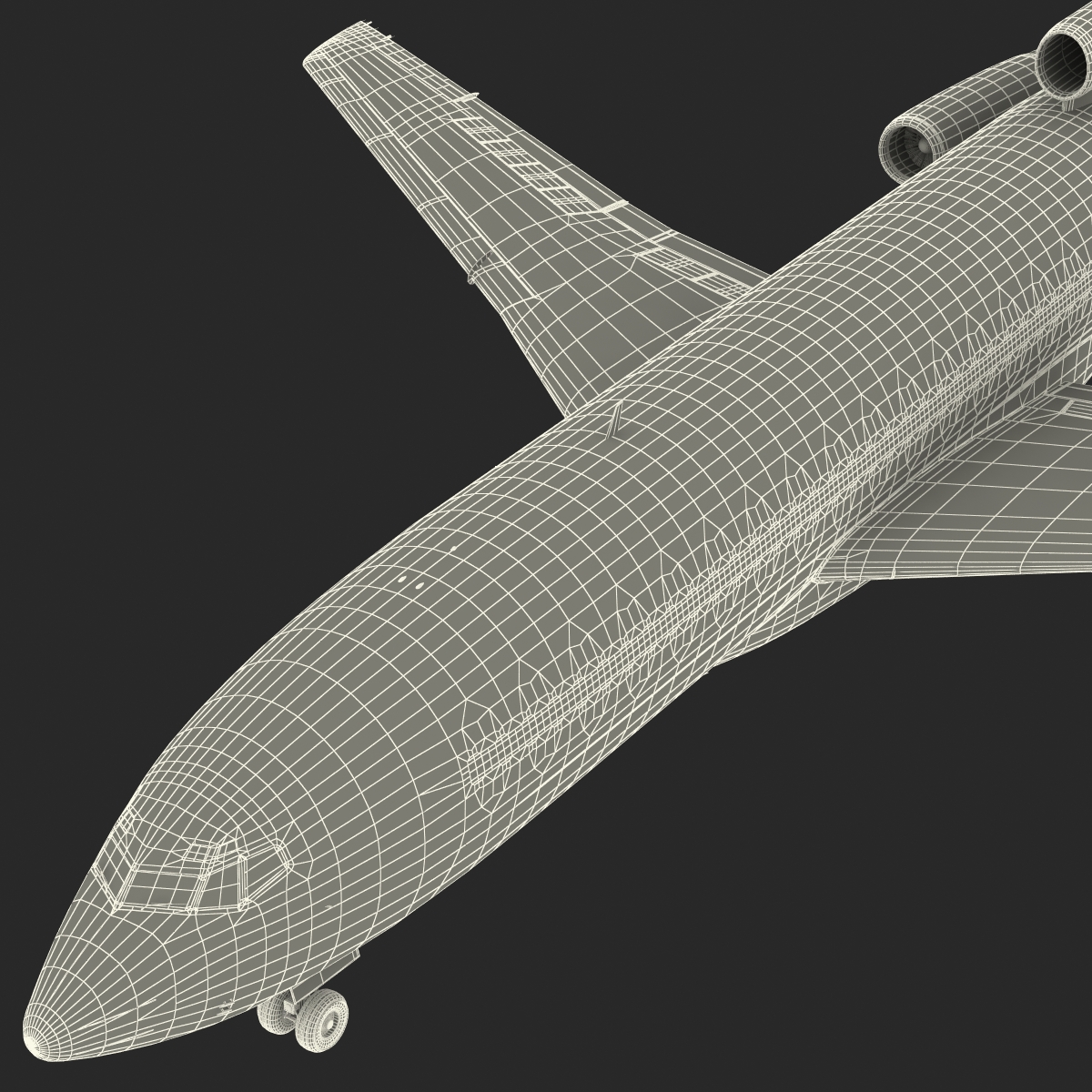 3D model Boeing 727 100 Air France