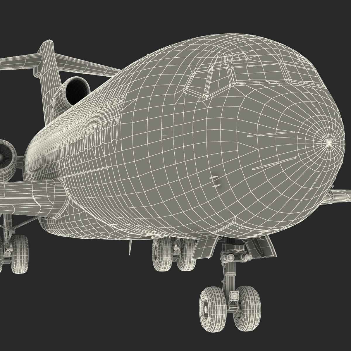 3D model Boeing 727 100 Air France