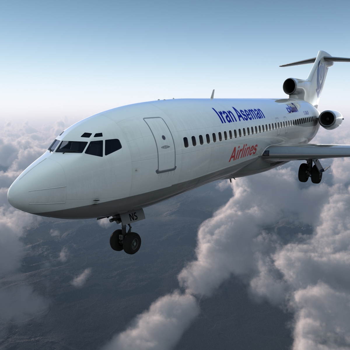 3D Boeing 727 100 Iran Aseman