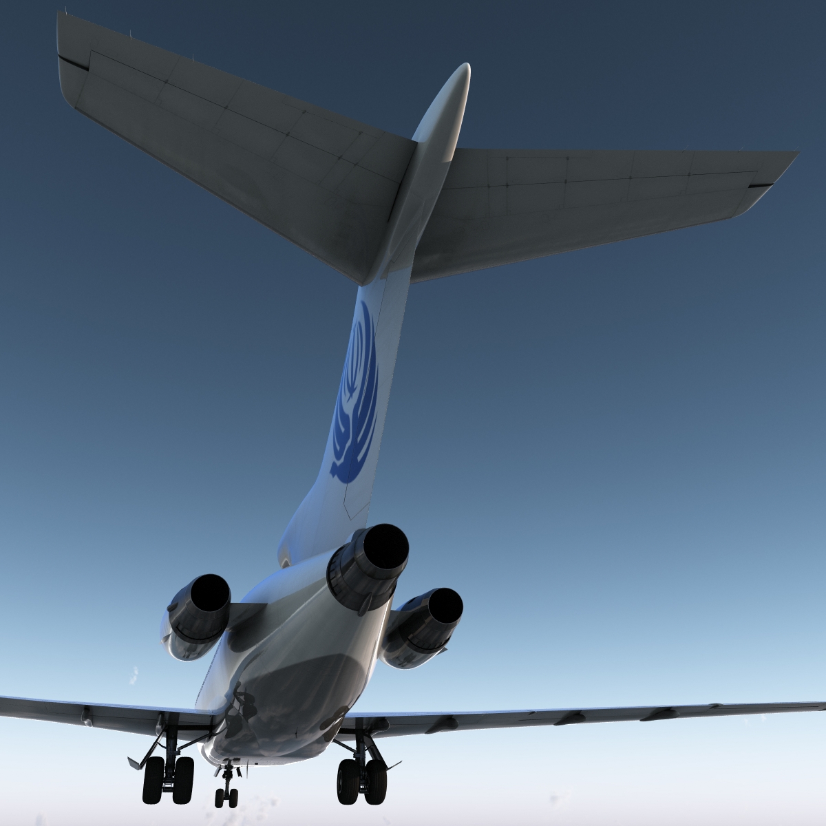 3D Boeing 727 100 Iran Aseman