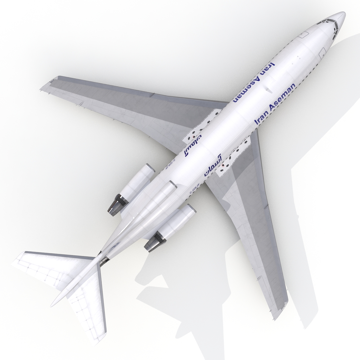 3D Boeing 727 100 Iran Aseman