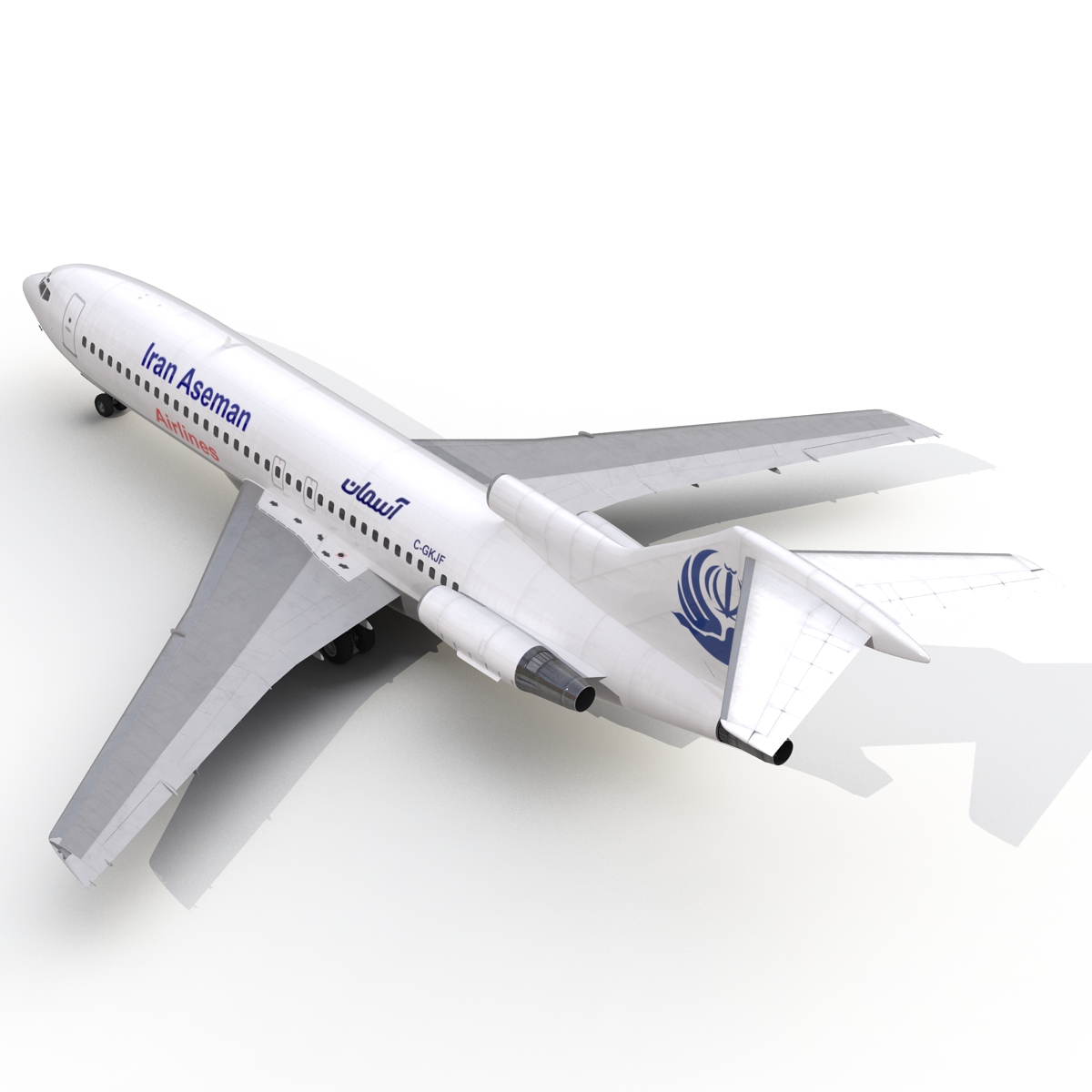 3D Boeing 727 100 Iran Aseman