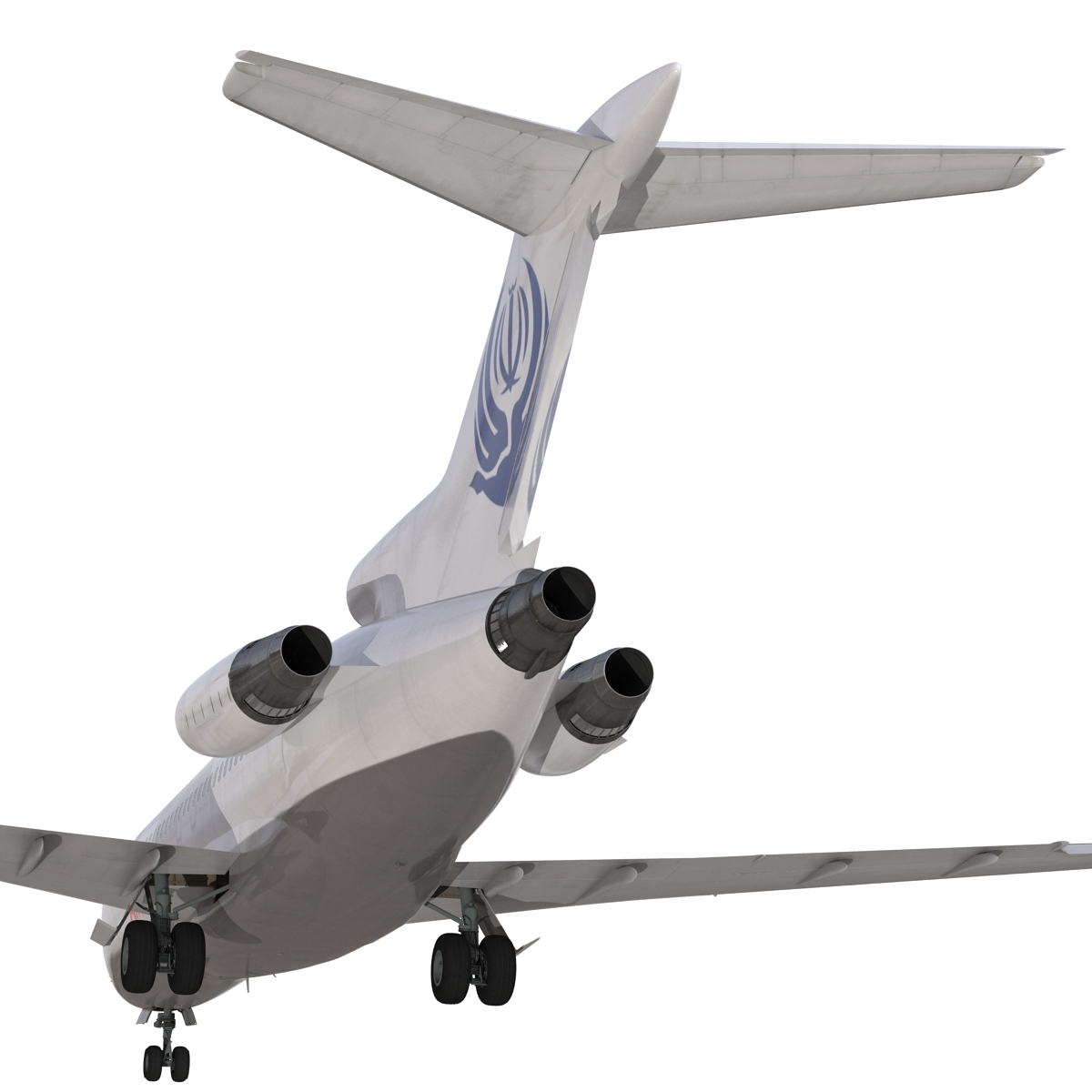 3D Boeing 727 100 Iran Aseman Rigged model