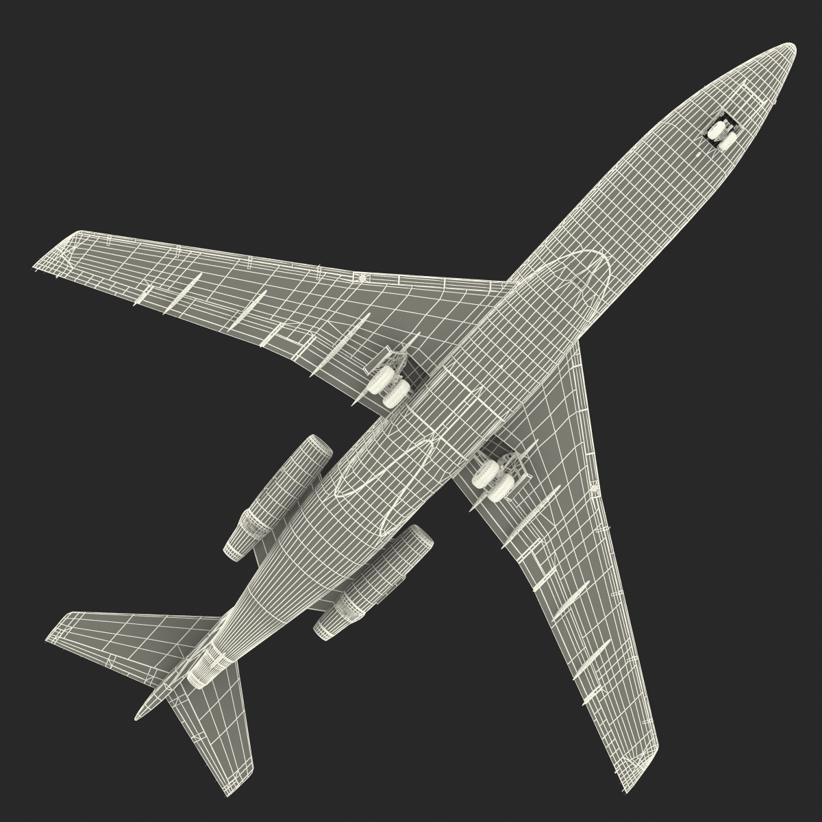 3D Boeing 727 100 Iran Aseman Rigged model