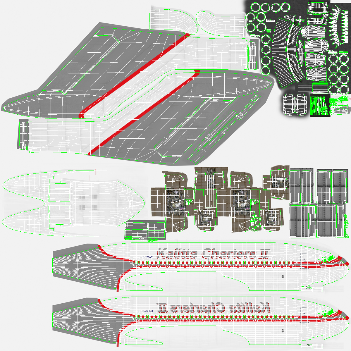 3D Boeing 727 100 Kalitta Air