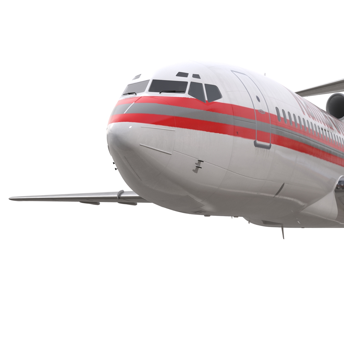 3D Boeing 727 100 Kalitta Air Rigged model