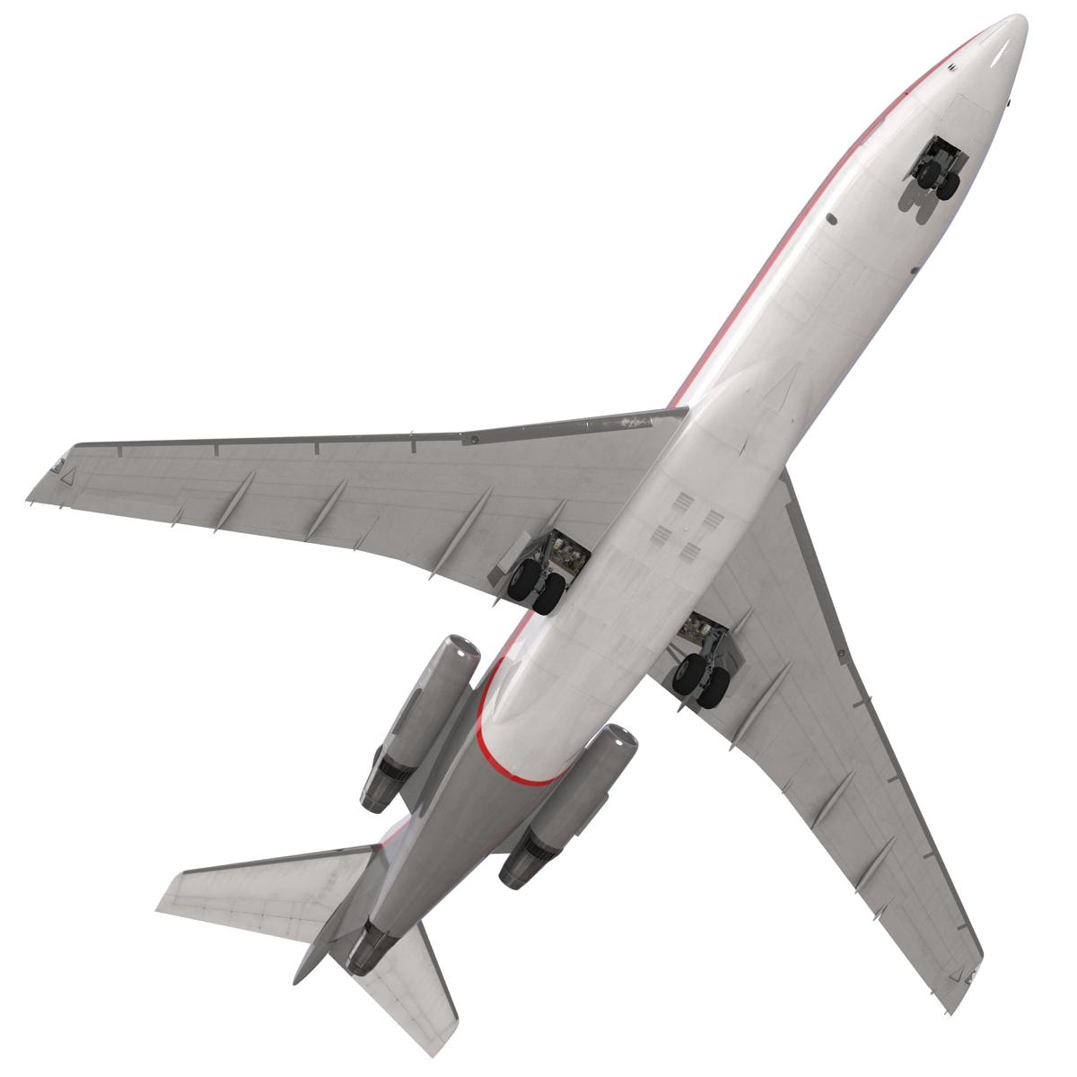 3D Boeing 727 100 Kalitta Air Rigged model