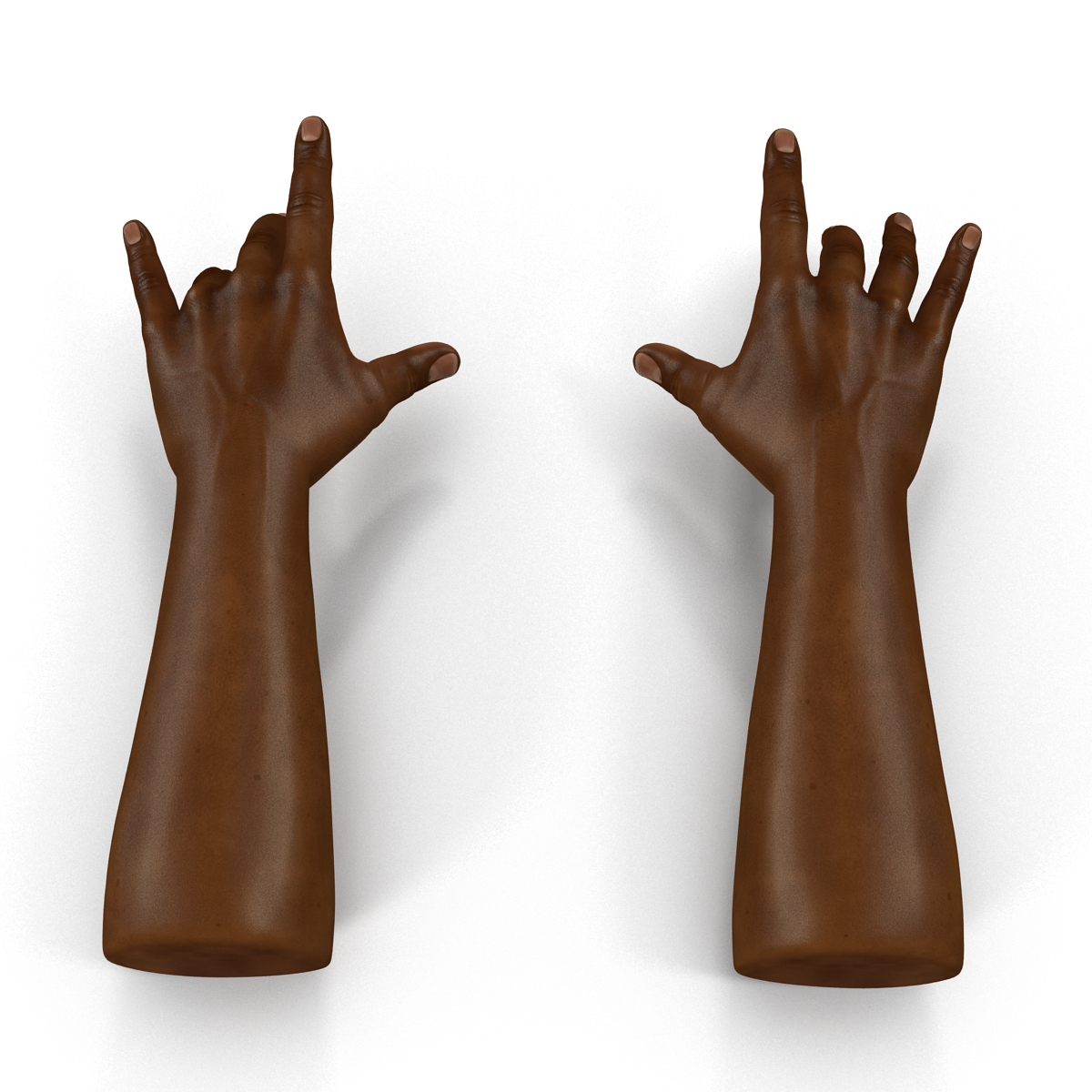 African Man Hands Pose 3 3D model