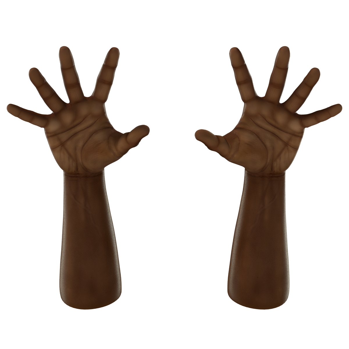 African Man Hands Pose 4 3D model