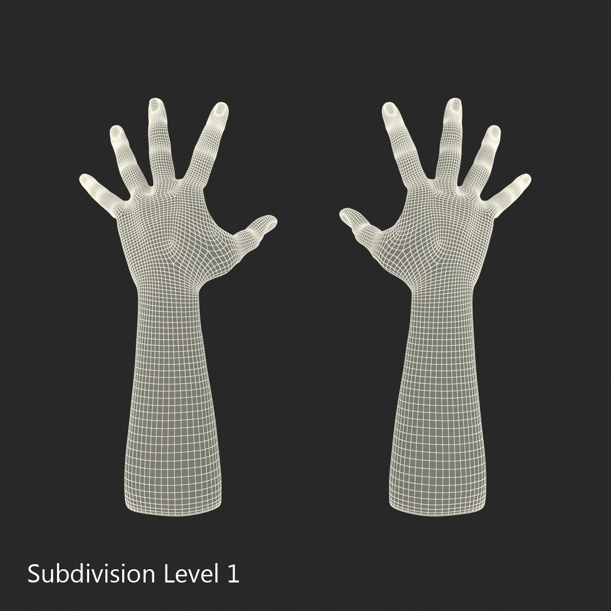 African Man Hands Pose 4 3D model