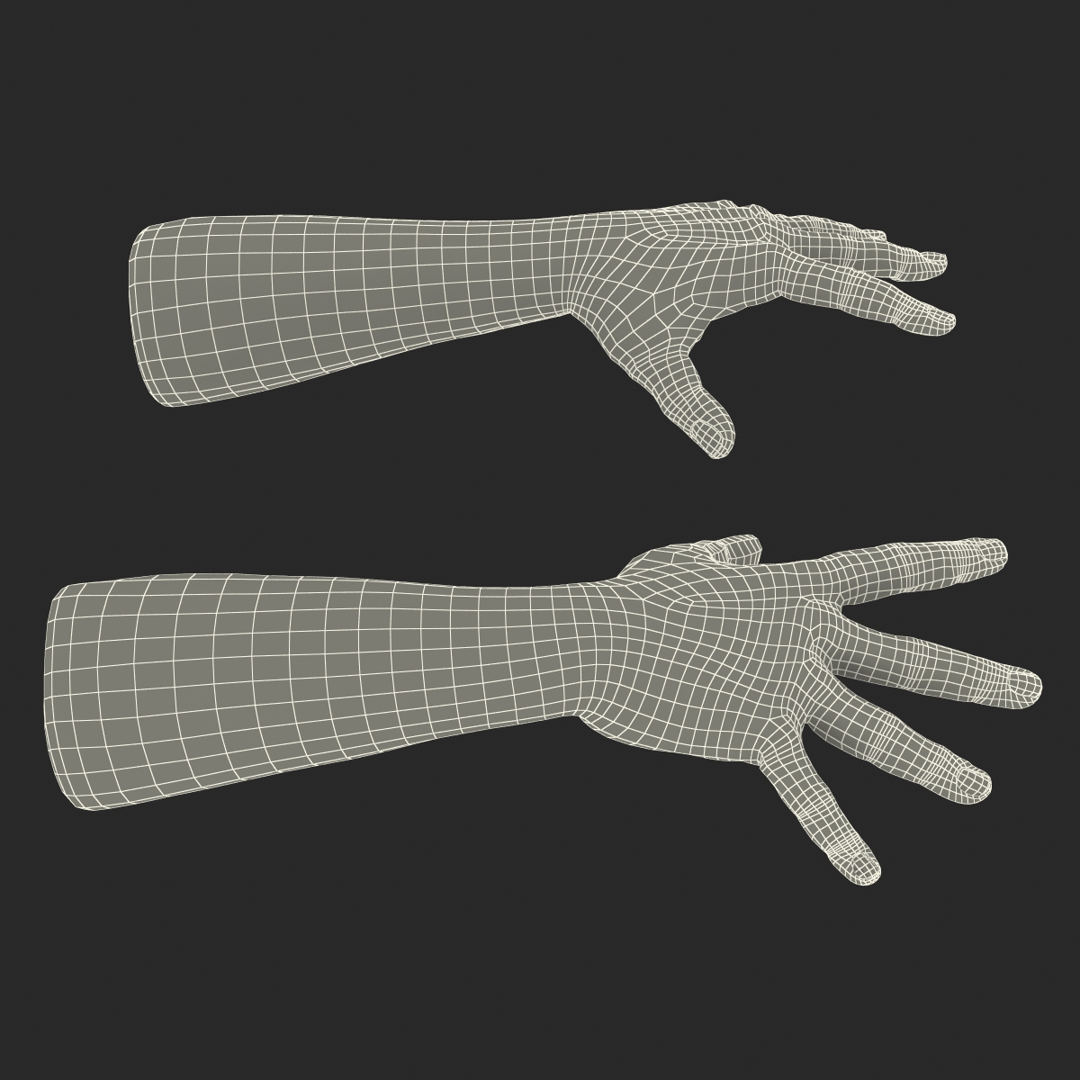 African Man Hands Pose 4 3D model