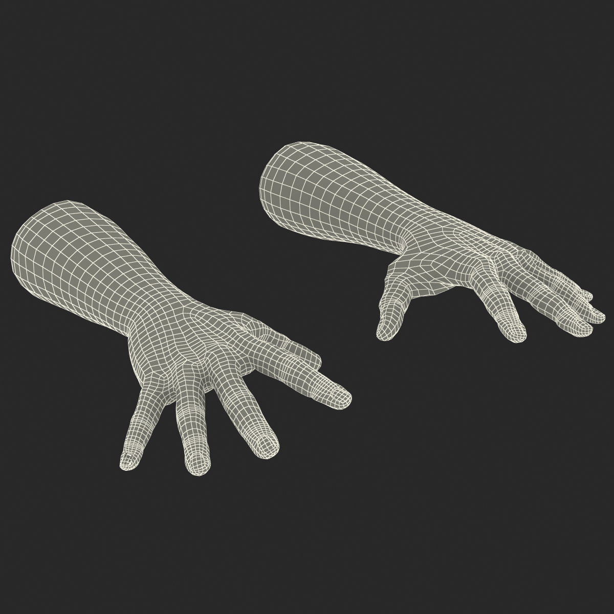 African Man Hands Pose 4 3D model